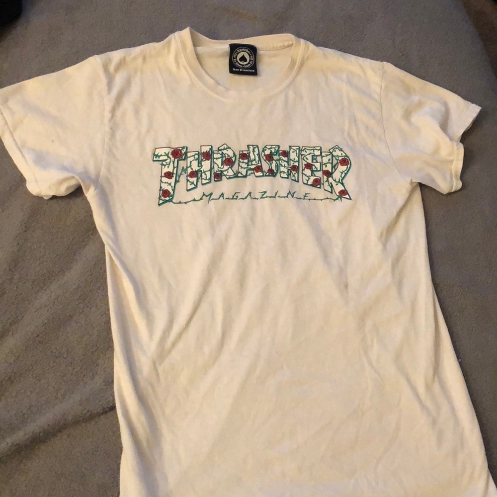 thrasher magazine zumiez tshirt white